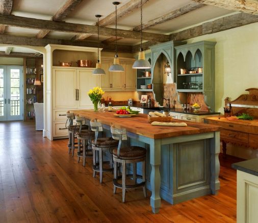 rustic-modern-kitchen-with-antique-look-interior-design-ideas